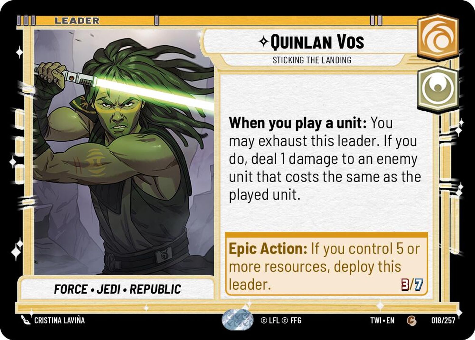 Quinlan Vos, Sticking the Landing