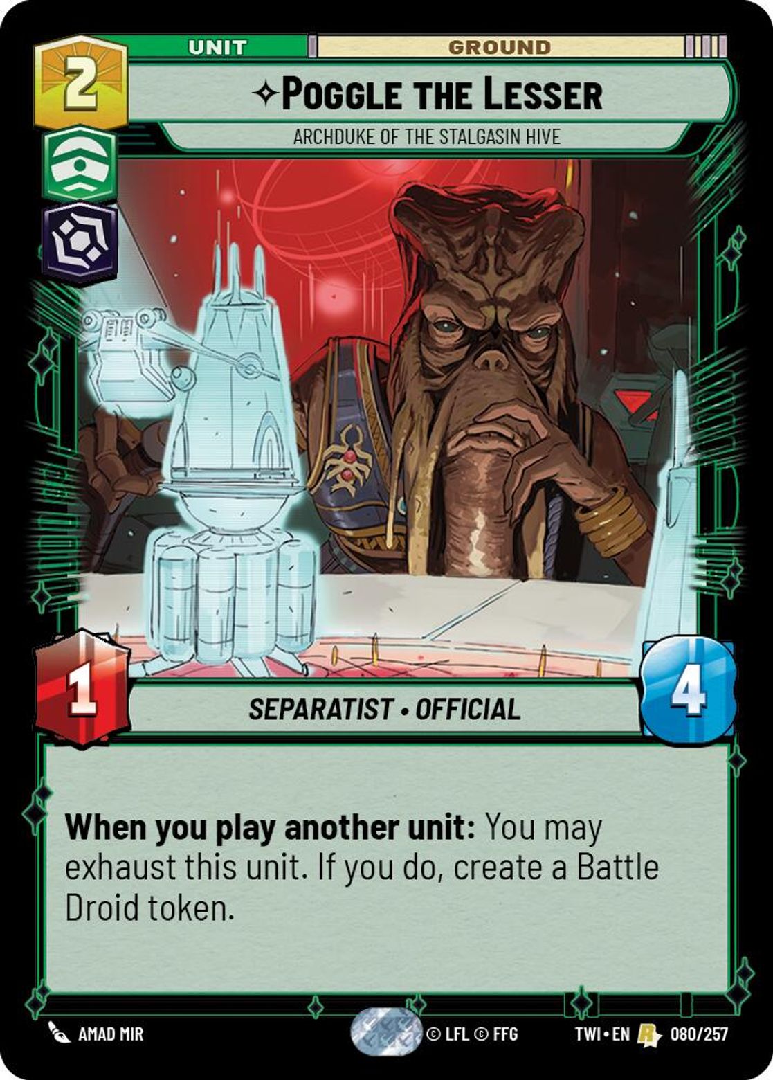 Poggle the Lesser, Archduke of the Stalgasin Hive card art