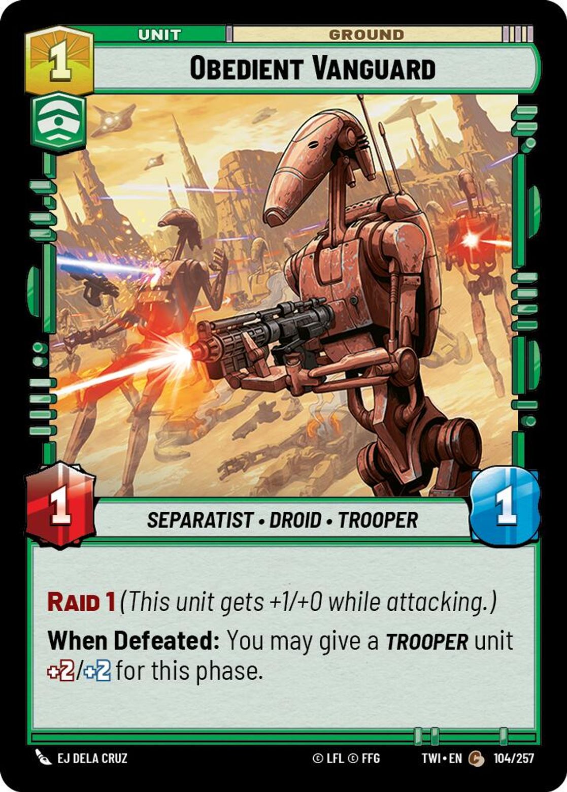 Obedient Vanguard card art