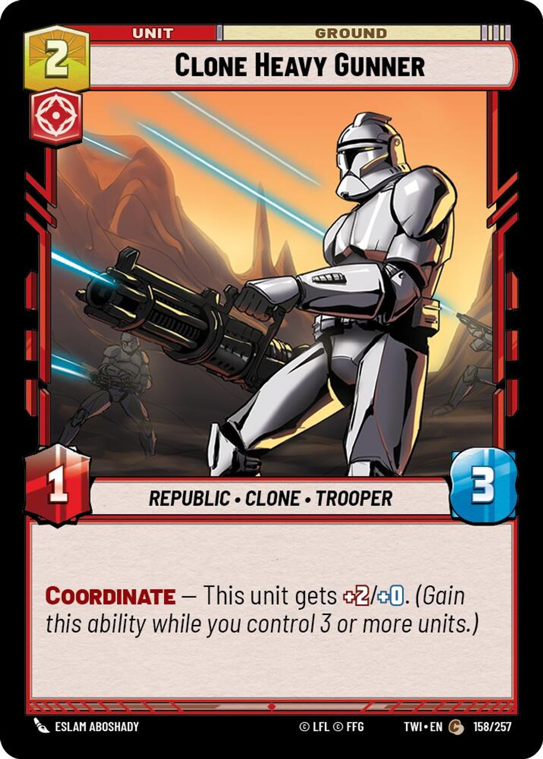 Clone Heavy Gunner card art