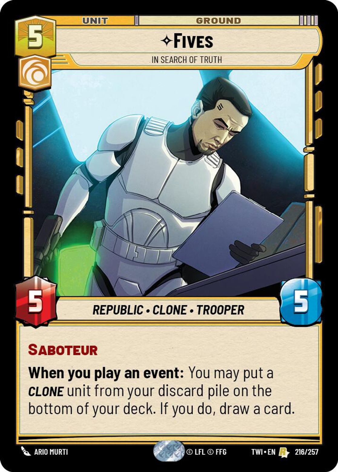 Fives, In Search of Truth card art