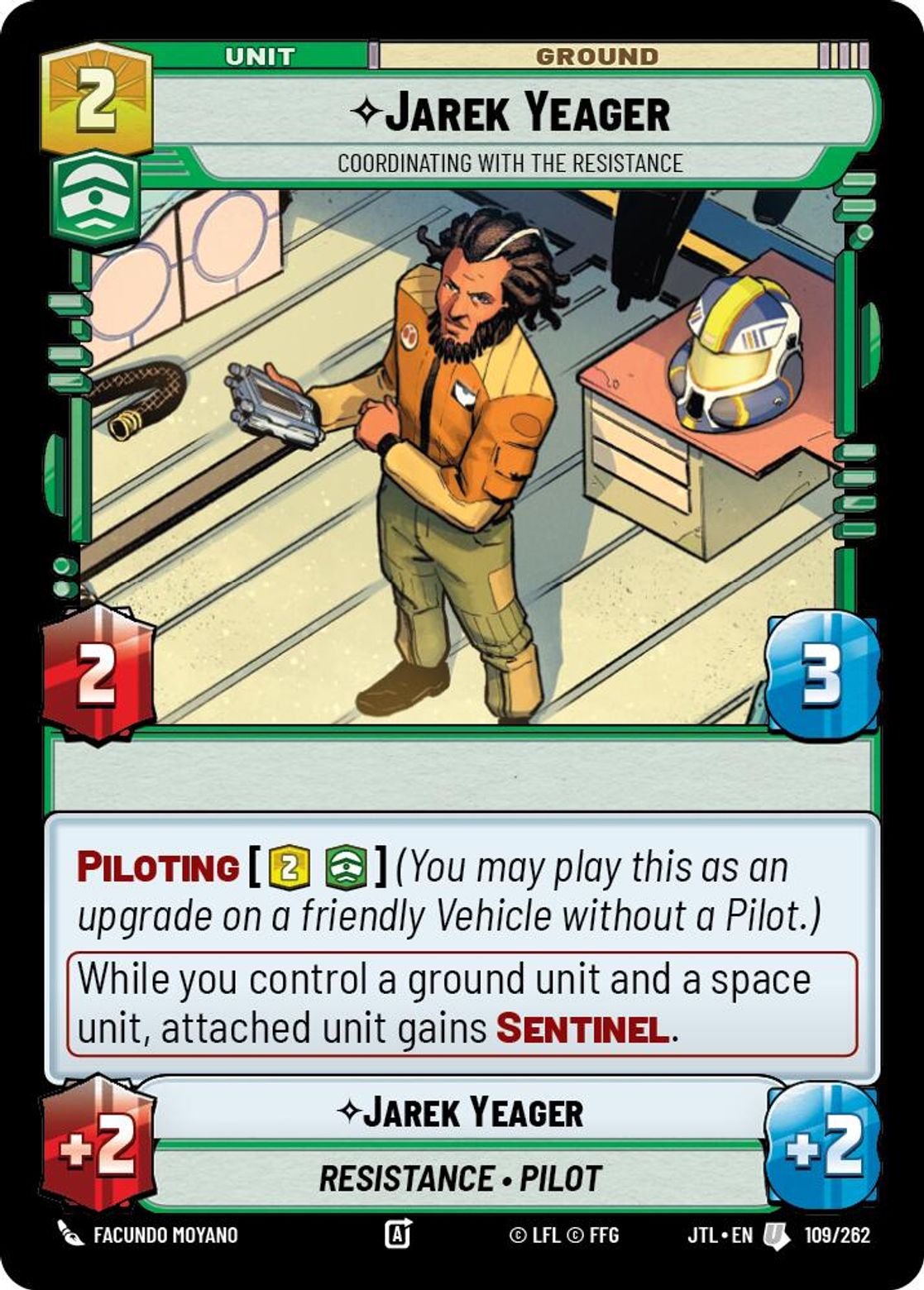 Jarek Yeager, Coordinating With The Resistance card art