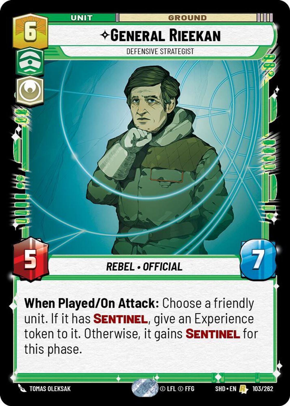 General Rieekan, Defensive Strategist card art