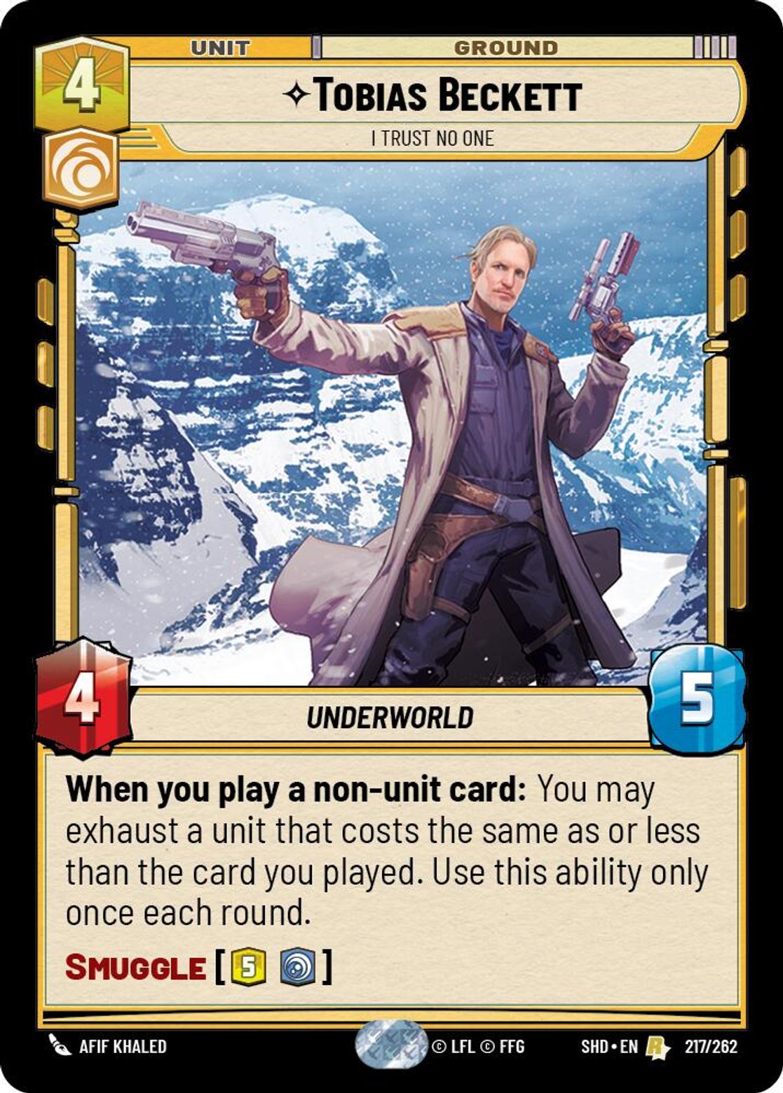 Tobias Beckett, I Trust No One card art