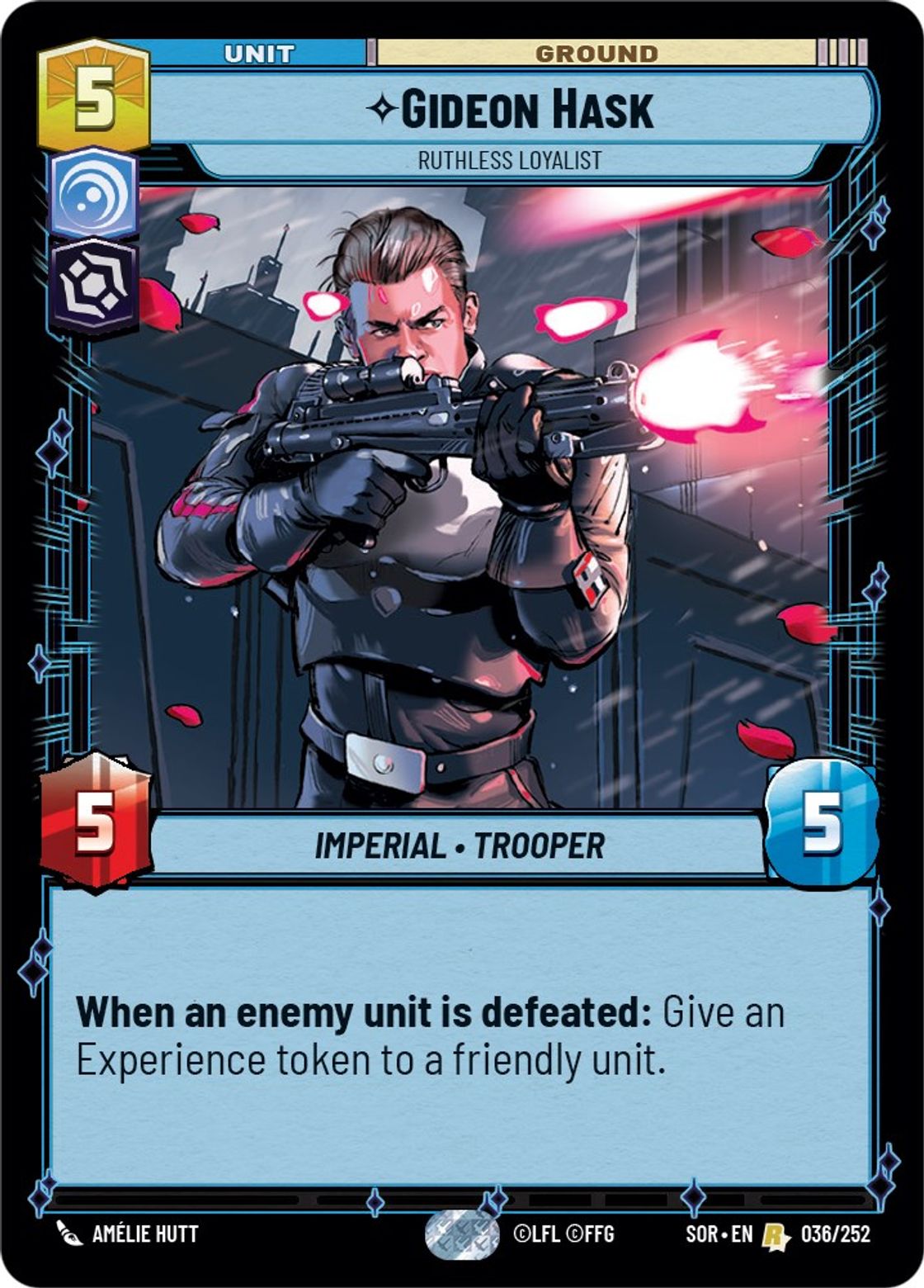 Gideon Hask, Ruthless Loyalist card art