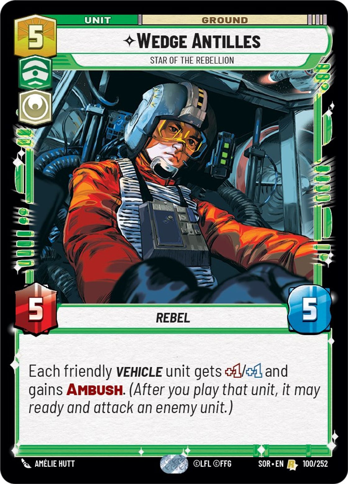 Wedge Antilles, Star of the Rebellion card art