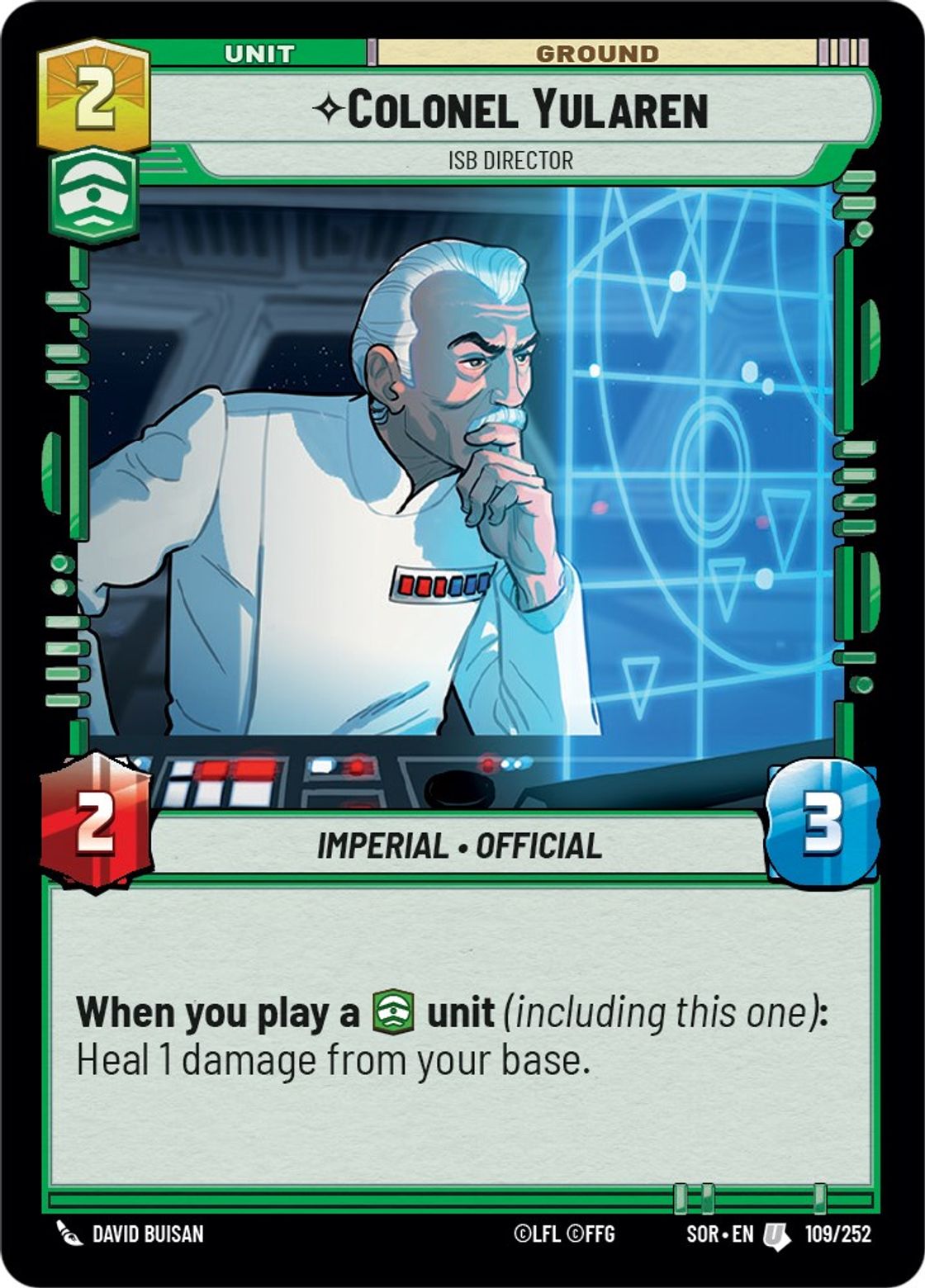 Colonel Yularen, ISB Director card art