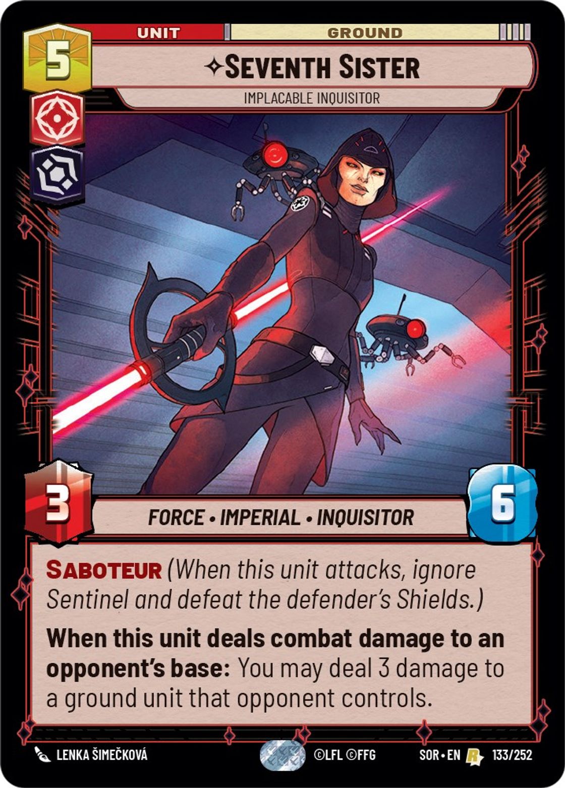 Seventh Sister, Implacable Inquisitor card art