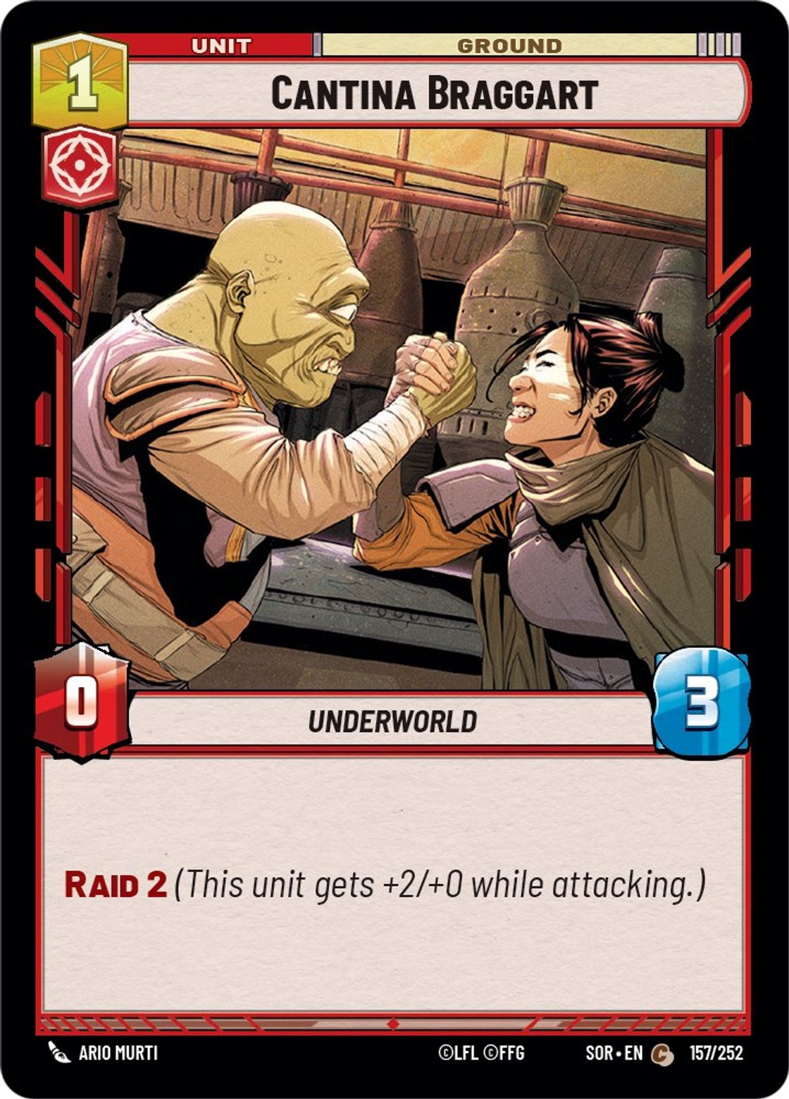 Cantina Braggart card art