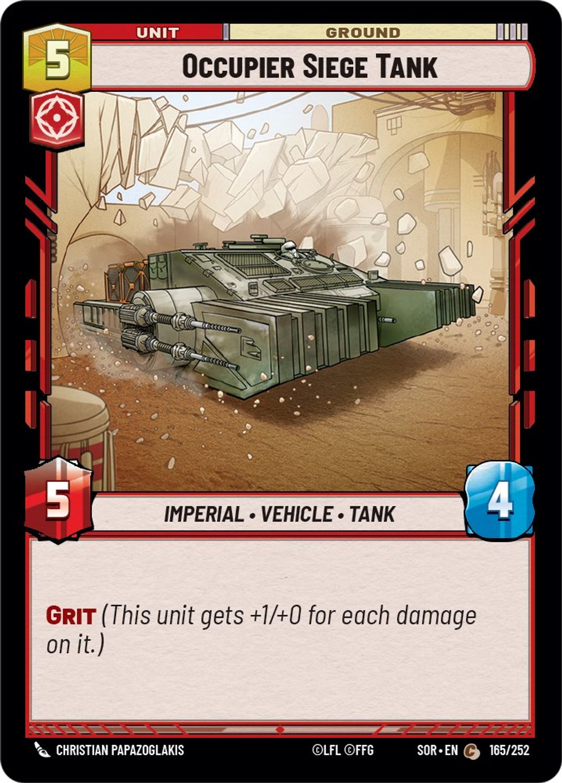 Occupier Siege Tank card art