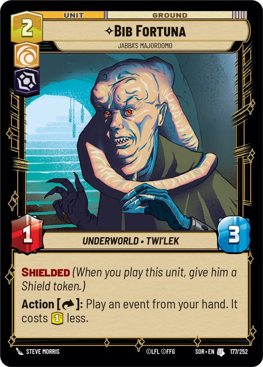 Bib Fortuna, Jabba's Majordomo card art