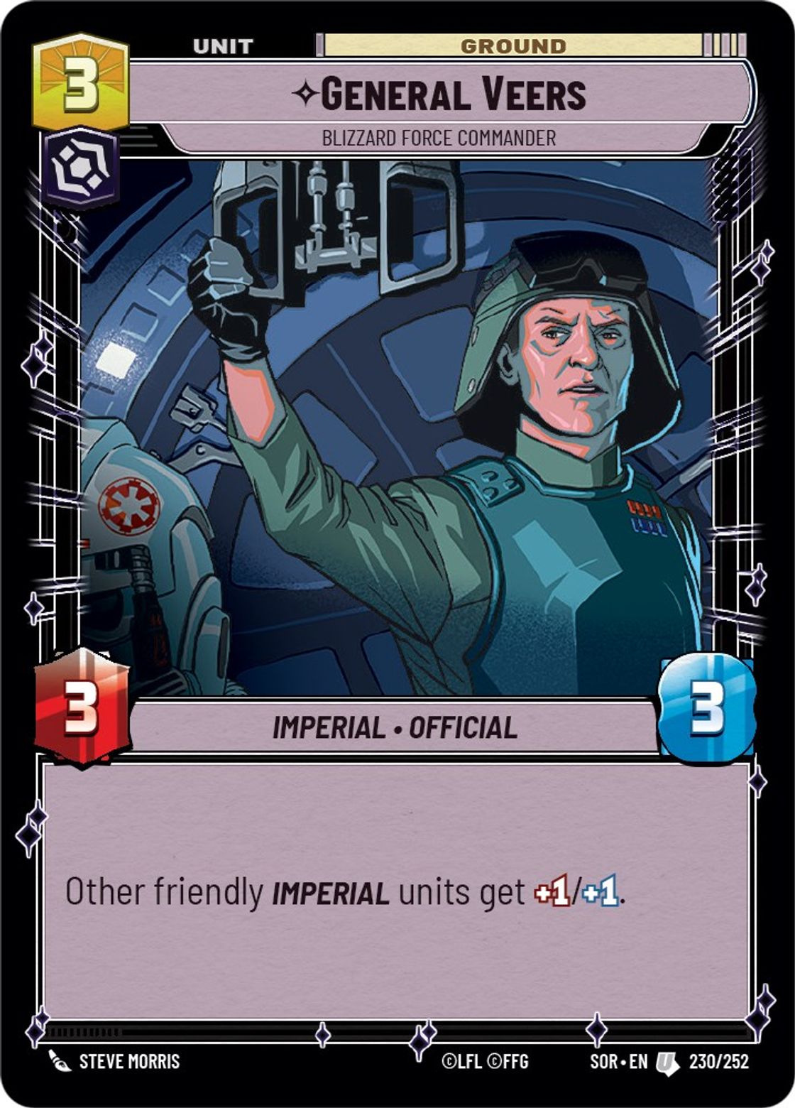 General Veers, Blizzard Force Commander card art
