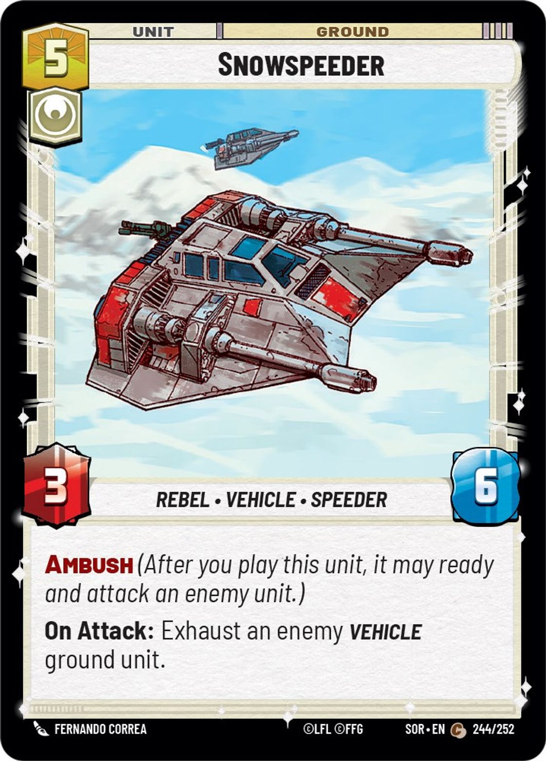 Snowspeeder card art
